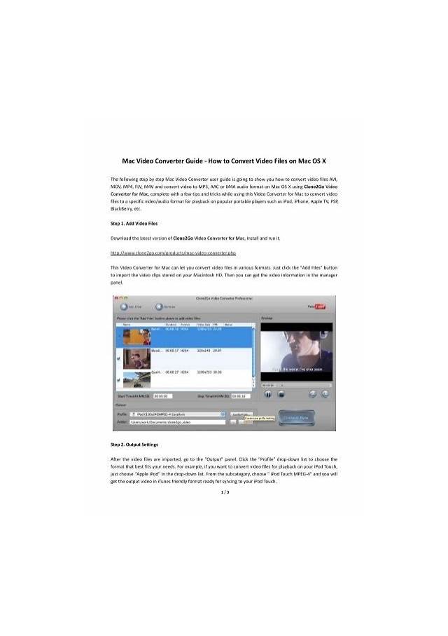 Clone2Go Video Converter (Mac) software [clone2go]